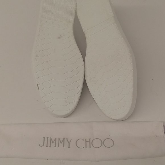 Jimmy Choo Grove Men's White Star-Studded Slip-On Sneakers - EU45/US12 - Picture 10 of 10